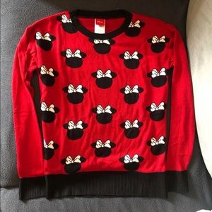 Minnie Mouse red sweater XS